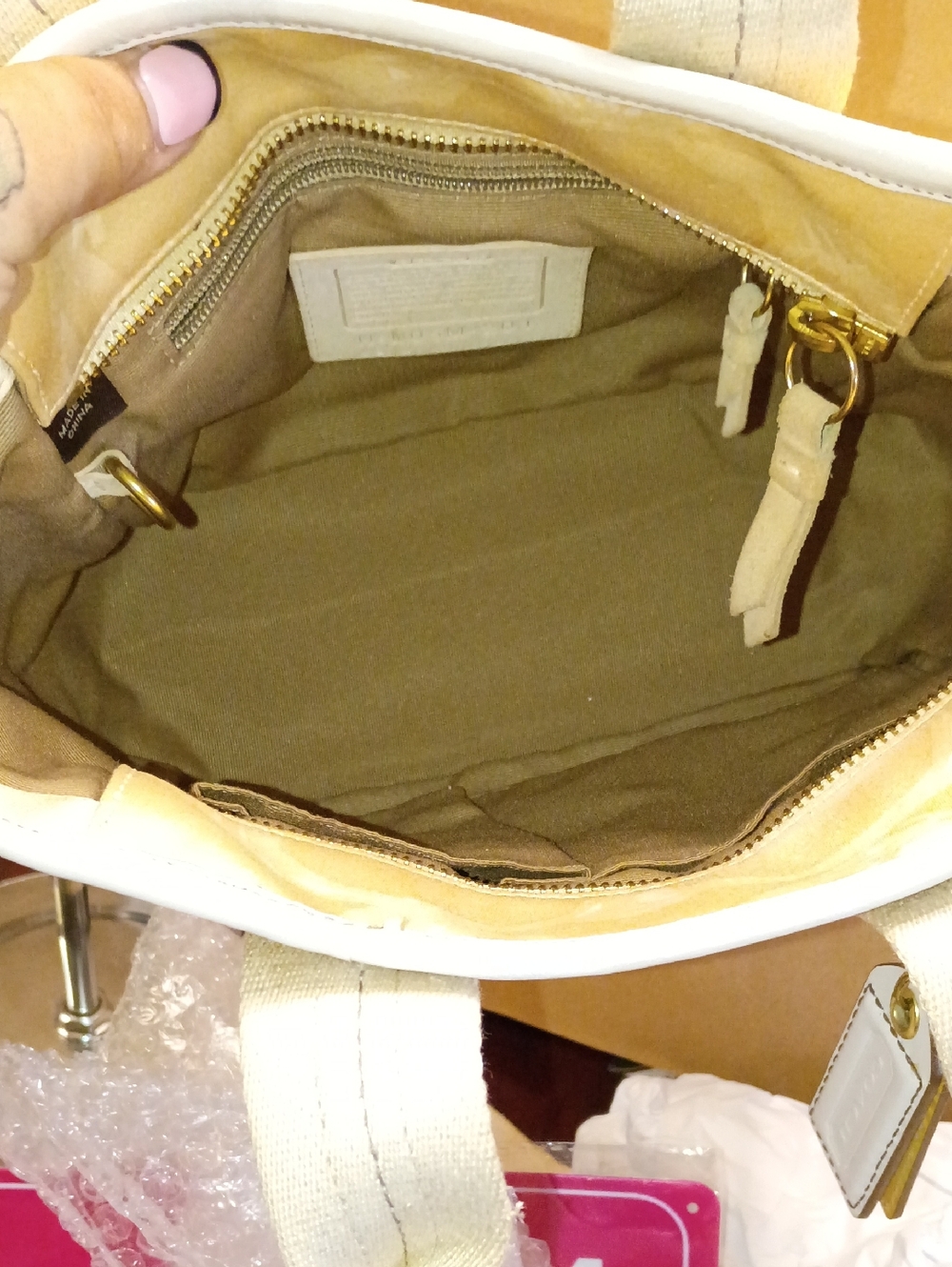 Coach Hampton Signature Scribble Tote Bag - Picture 12 of 13